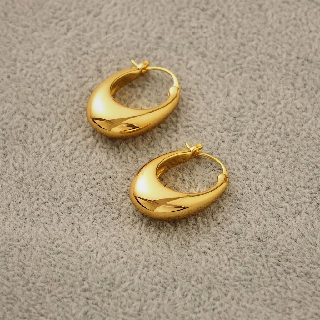 Oval Hoop Earring