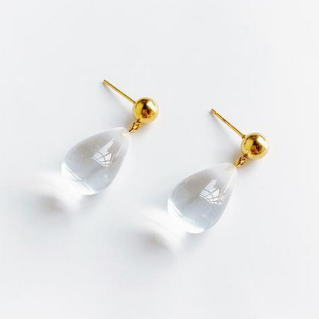 Clear Water Drop Earring