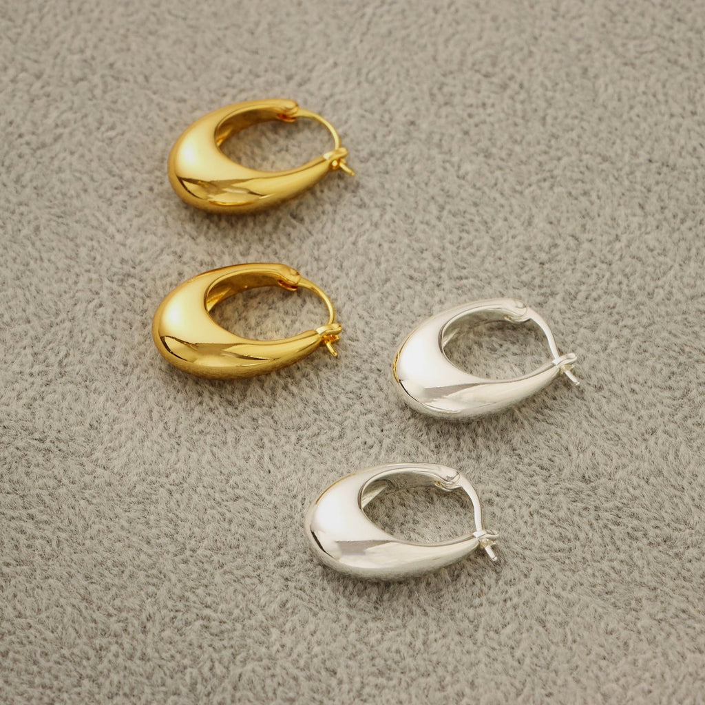 Oval Hoop Earring