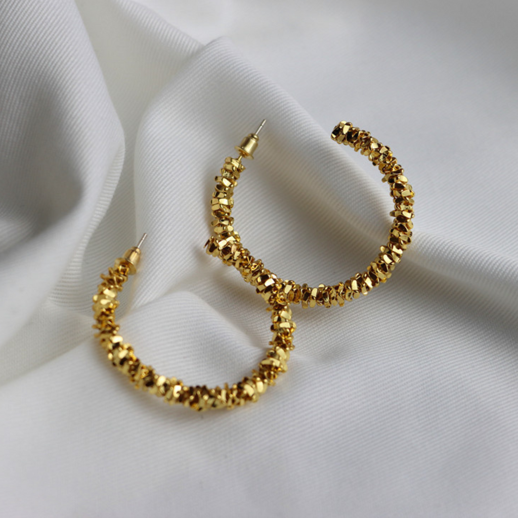 C-shaped Cubic Hoop Earring