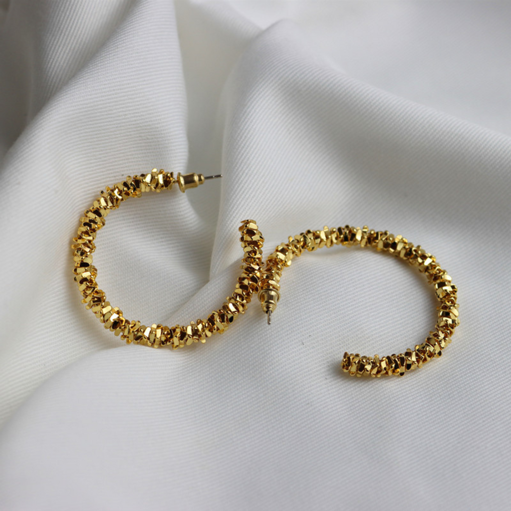 C-shaped Cubic Hoop Earring