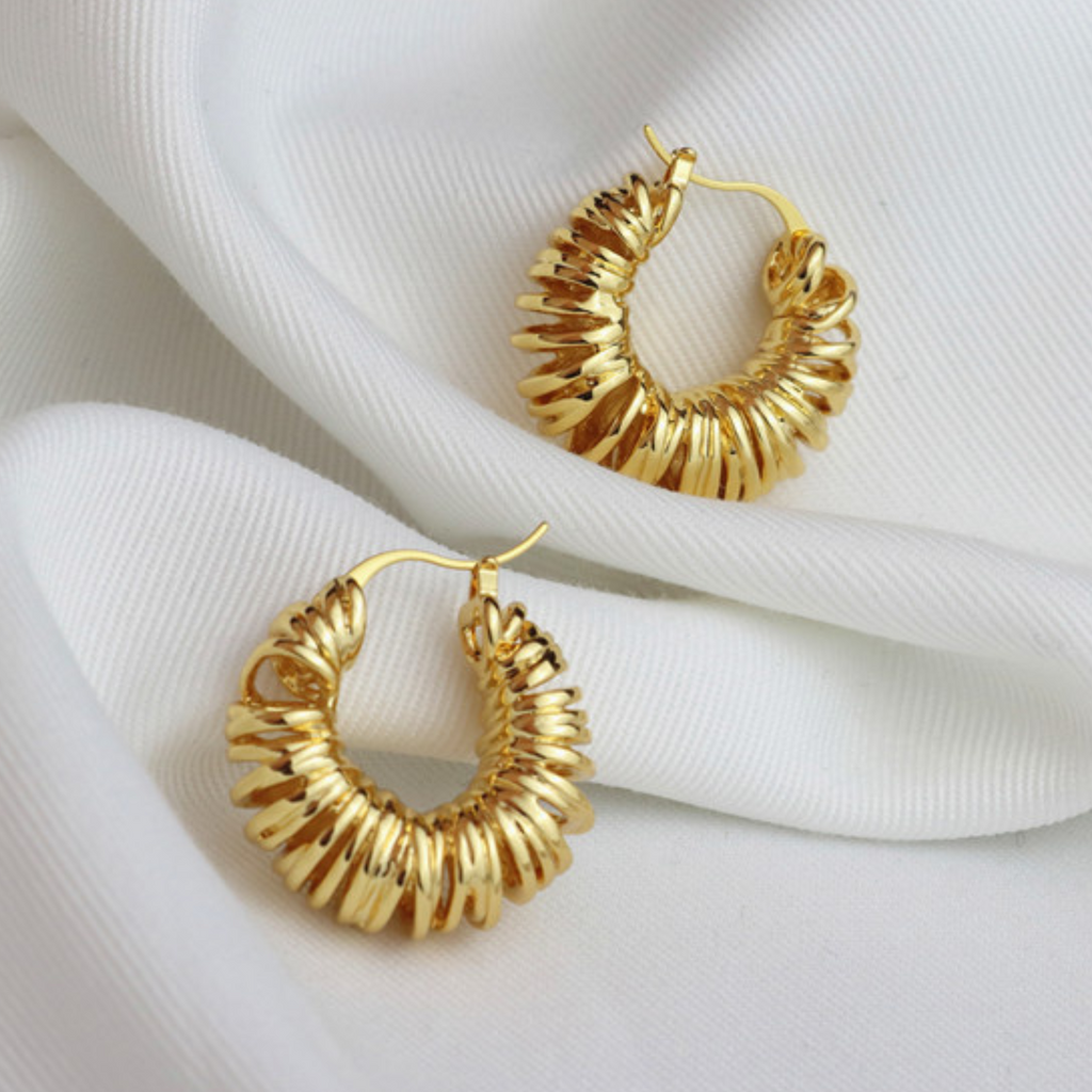 Phone Cord Hoop Earring