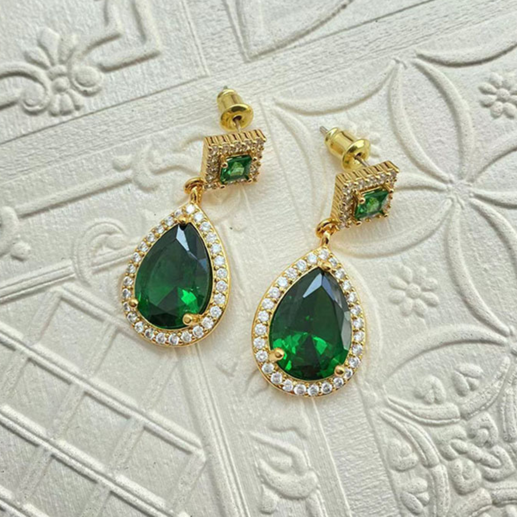 Vintage Drop Stone Earring