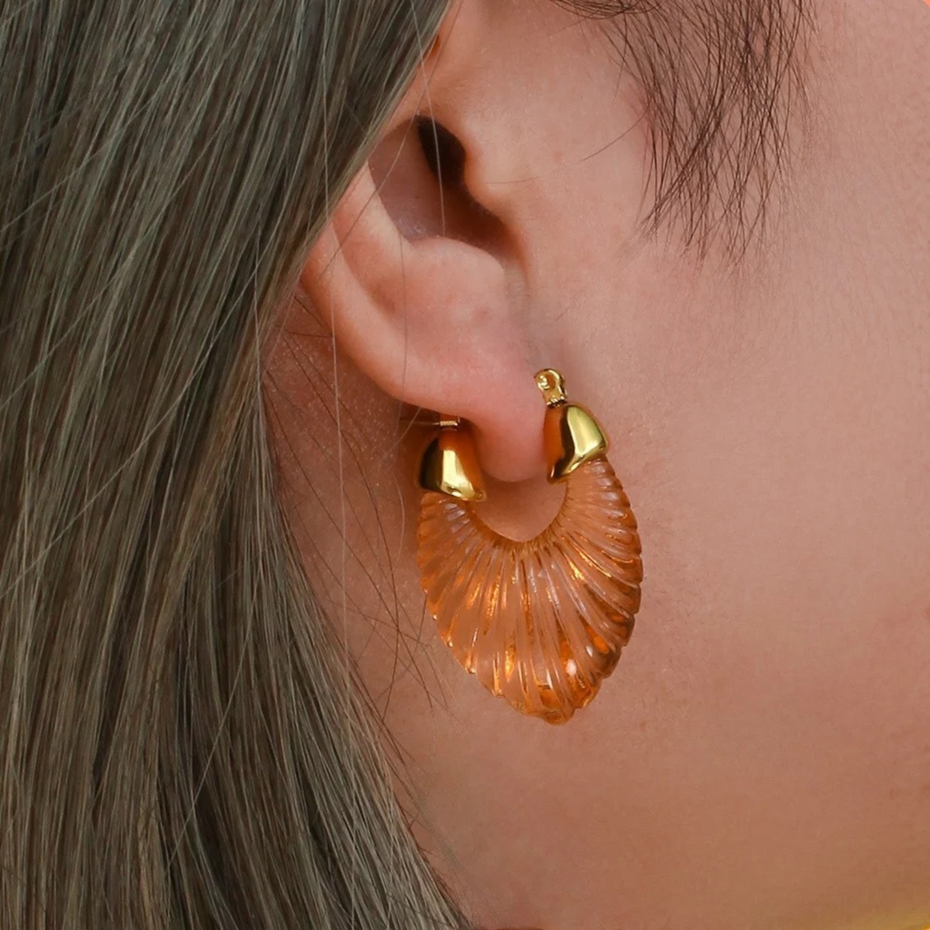 Clear Shell Earring