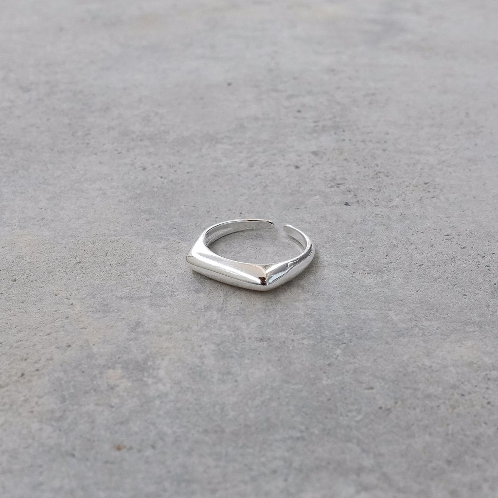 s925 Simple horizontal  ring