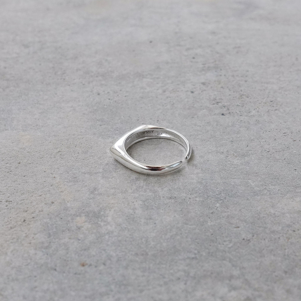 s925 Simple horizontal  ring