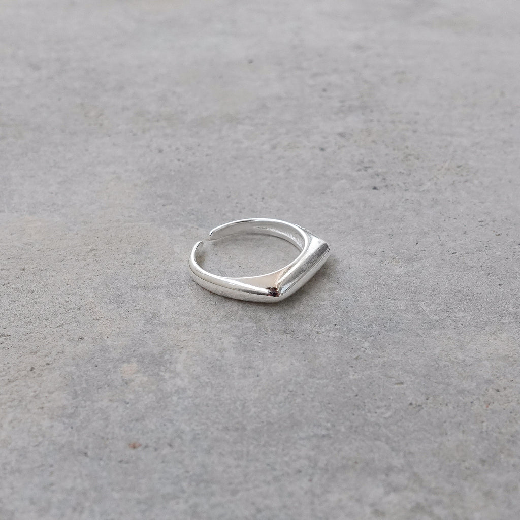 s925 Simple horizontal  ring