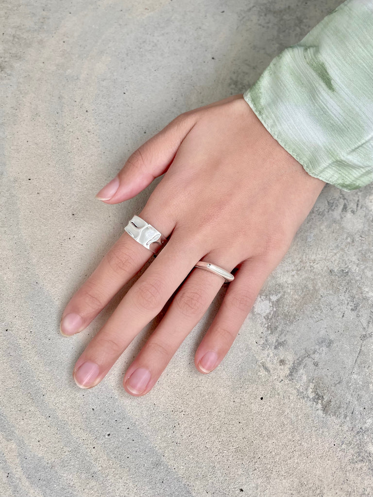 s925 Simple horizontal  ring