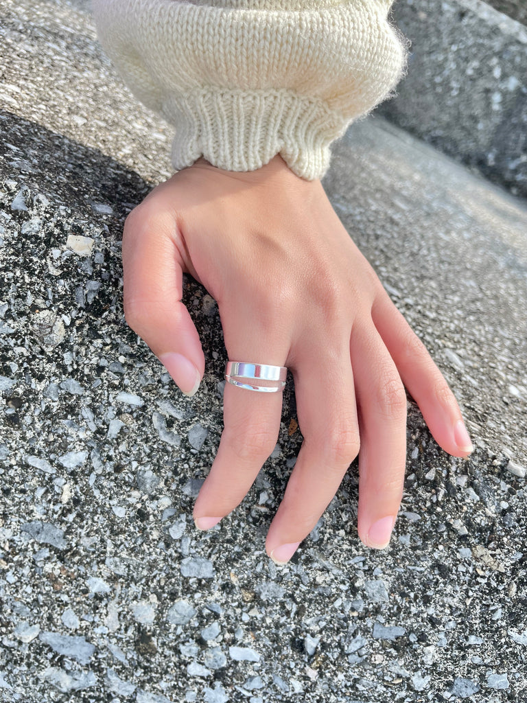 s925 Natural Slit Ring