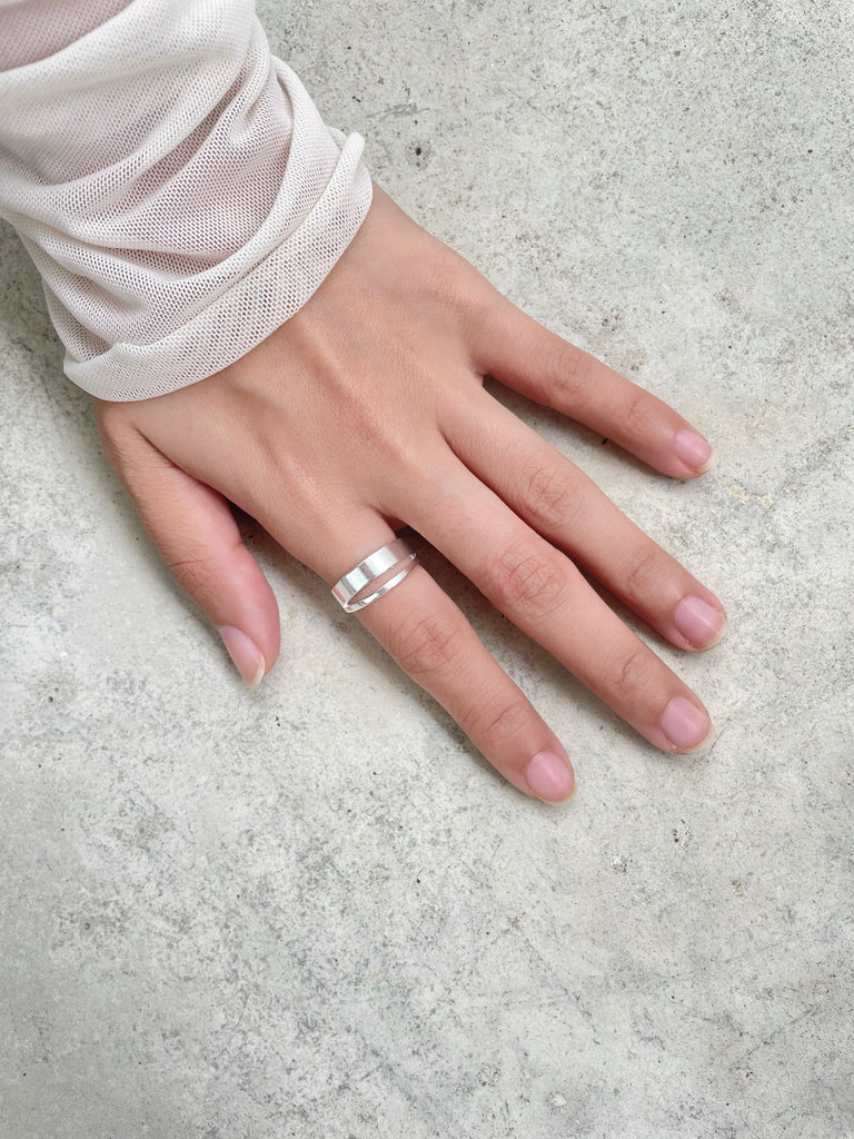 s925 Natural Slit Ring