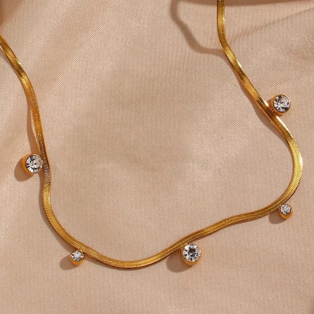 Gold Blade Chain Choker