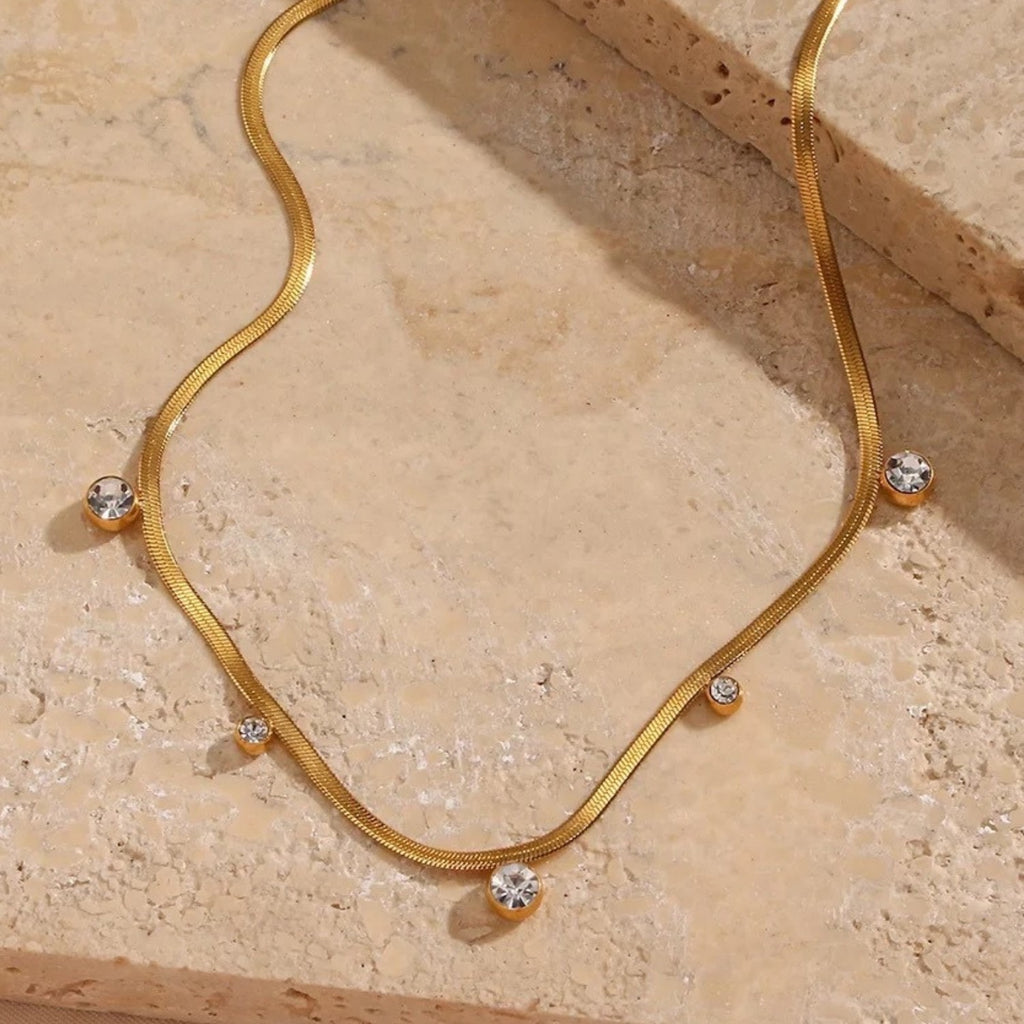 Gold Blade Chain Choker